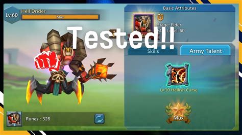 【Lords Mobile】Comprehensive Test on Hell Drider New.